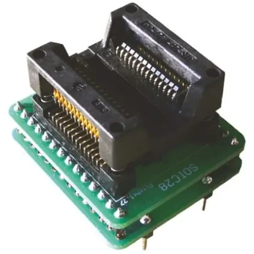 Seeit Test & Burn-in Socket, 18/28 Pin DIP to 18/28 Pin SOIC - ADA-SO28-300 product image