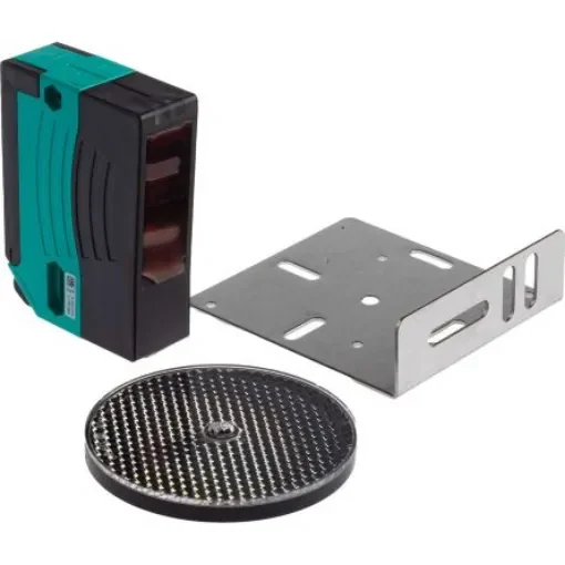 Pepperl + Fuchs Retroreflective Photoelectric Sensor, Block Sensor, 12 m Detection Range - RLK29-55/59/116-SET product image