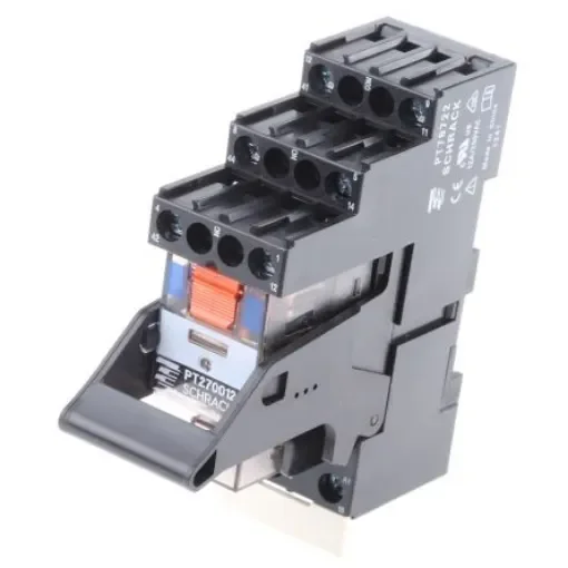TE Connectivity DIN Rail Power Relay, 12V dc Coil, 12A Switching Current, DPDT - PT2L7LB2 8-1415534-7 product image