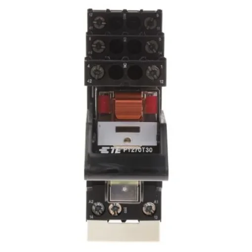 TE Connectivity DIN Rail Power Relay, 230V ac Coil, 12A Switching Current, DPDT - PT2L7TD0 9-1415534-4 product image