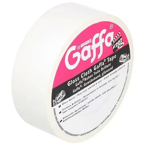 Advance Tapes AT202 White Gloss Gaffa Tape, 50mm x 50m, 0.22mm Thick product image