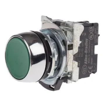 Allen Bradley 800F Series Push Button, Panel Mount, 22mm Cutout, SPST, IP66 - 800FM-F3MX10 product image
