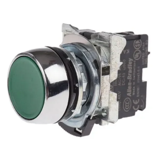 Allen Bradley 800F Series Push Button, Panel Mount, 22mm Cutout, SPST, IP66 - 800FM-F3MX10 product image