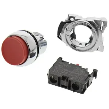 Allen Bradley 800F Series Push Button, Panel Mount, 22mm Cutout, SPST - 800FM-E4MX01 A product image