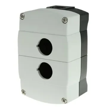 Allen Bradley Grey Plastic 800F Push Button Enclosure - 2 Hole 22mm Diameter - 800F-2PM product image