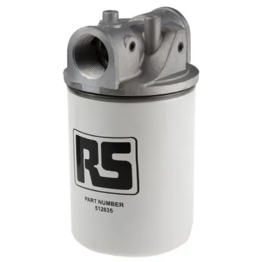 RS PRO 12 bar 1-1/4in Hydraulic Spin-On Filter Can, 95L/min max, 10µm filtration size - 512617 product image