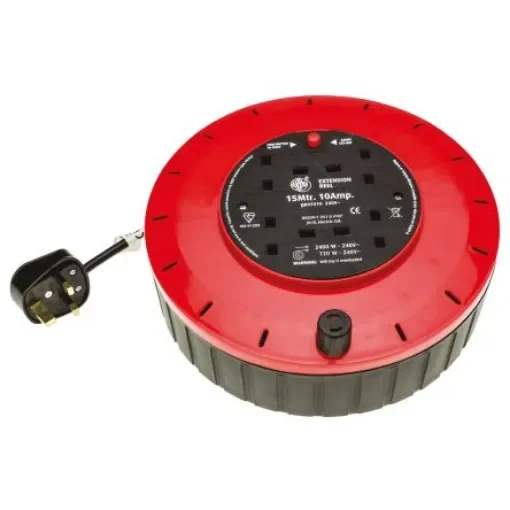Schneider Electric 15m 4 Socket Type G - British Cable Reel Cassette Reel, 240 V - JJR41510 product image