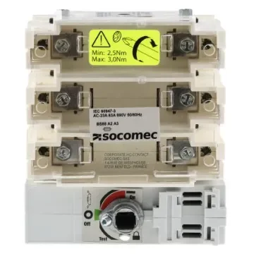 Socomec Fuse Switch Disconnector, 3 Pole, 63A Max Current, 10A Fuse Current - 3841 3006 product image