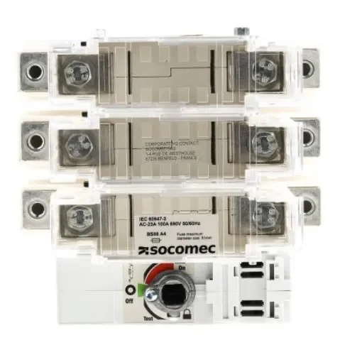 Socomec Fuse Switch Disconnector, 3 Pole, 100A Max Current, 10A Fuse Current - 3841 3010 product image