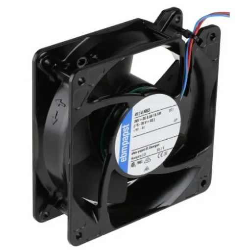 ebm-papst 4100 NH3 - S-Force Series Axial Fan, 24 V dc, DC Operation, 310m³/h, 19.5W, 812mA Max, 119 x 119 x 38mm - 4114NH3 product image