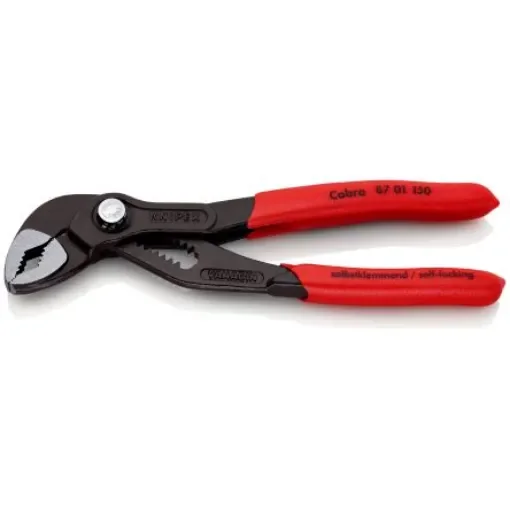 Knipex Cobra® Water Pump Pliers, 150 mm Overall, Flat, Straight Tip, 30mm Jaw - 87 01 150 product image
