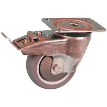 Guitel Hervieu Braked Swivel Castor Wheel, 90kg Capacity, 100mm Wheel - 368753 product image