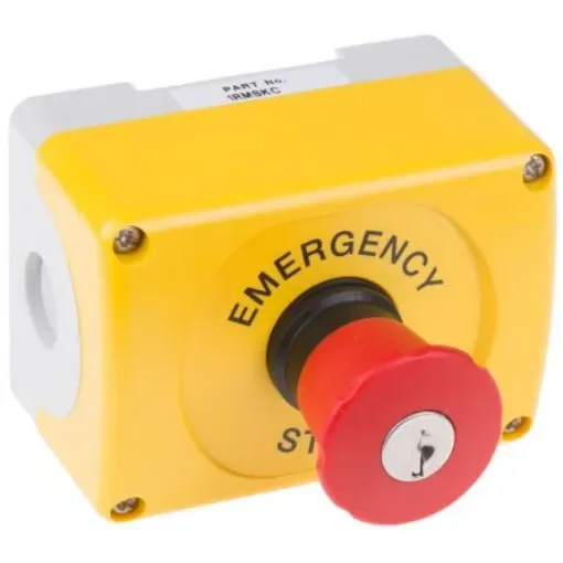 ABB Key Release Emergency Stop Push Button, Surface Mount, 1NC, IP66 - 1TVC101000P3206 product image