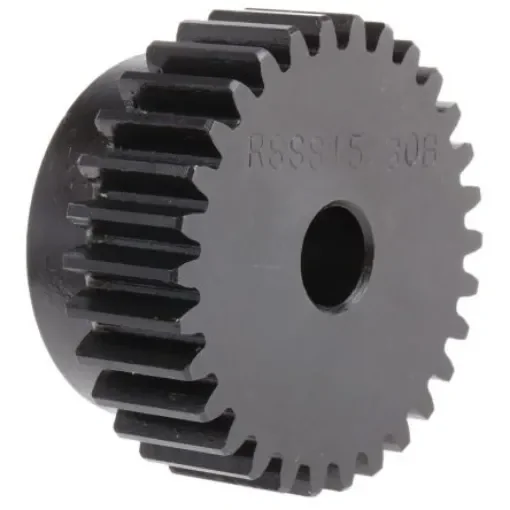 RS PRO Steel 30 Teeth Spur Gear, 1.5 Module, 10mm Bore Diam, 45mm Pitch Diam, 38mm Hub Diam - 5216468 product image
