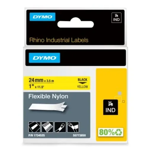 Dymo on Yellow Label Printer Tape - 1734525 product image