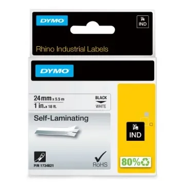 Dymo on White Label Printer Tape, 5.5 m Length, 24 mm Width - 1734821 product image