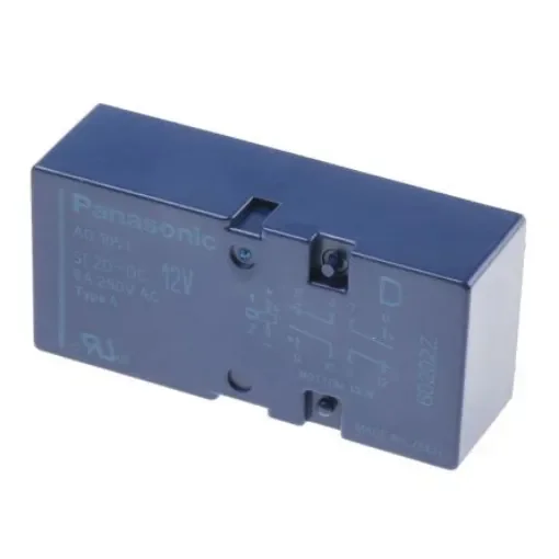 Panasonic PCB Mount Force Guided Relay, 12V dc Coil Voltage, 2 Pole, DPDT - SF2D-DC12V product image