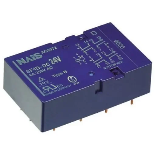 Panasonic PCB Mount Force Guided Relay, 5V dc Coil Voltage, 2 Pole, DPDT - SF2D-DC5V product image