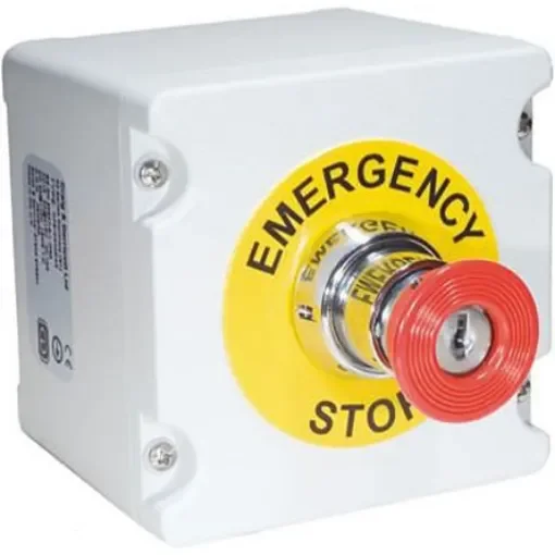 Craig & Derricott EMSH Series Key Release Emergency Stop Push Button, Surface Mount, SPDT, IP65 - EMSH/K/MG/CO product image