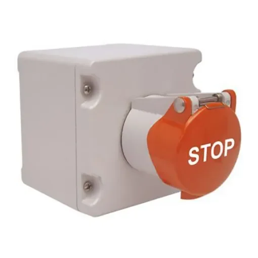 Craig & Derricott Pull to Reset (Stop) Push Button Control Station - SPDT, Die Cast Aluminium, Red, STOP, IP65 - STOH/P/F3/MG/CO product image