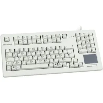 CHERRY Wired USB Compact Touchpad Keyboard, QWERTZ, Grey - G80-11900LUMDE-0 product image