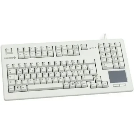 CHERRY Wired USB Compact Touchpad Keyboard, QWERTZ, Grey - G80-11900LUMDE-0 product image