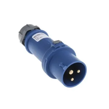 MENNEKES, StarTOP IP44 Blue Cable Mount 3P Industrial Power Plug, Rated At 16A, 230 V - 948 product image