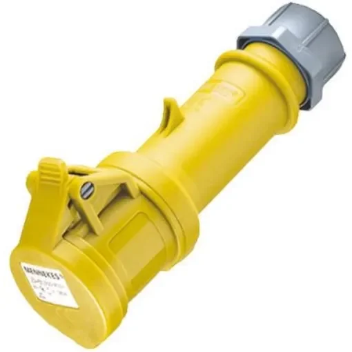 MENNEKES, ProTOP IP44 Yellow Cable Mount 3P Industrial Power Socket, Rated At 16A, 110 V - 179RS product image