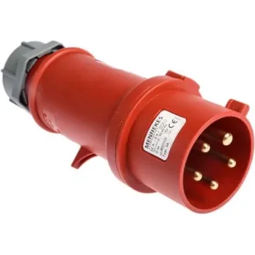 MENNEKES, StarTOP IP44 Red Cable Mount 3P + N + E Industrial Power Plug, Rated At 32A, 400 V - 34 product image