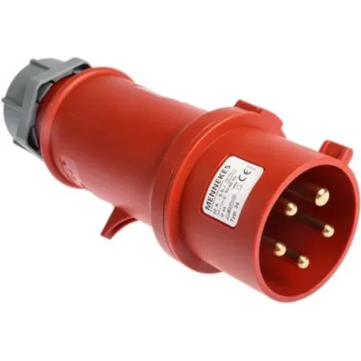 MENNEKES, StarTOP IP44 Red Cable Mount 3P + N + E Industrial Power Plug, Rated At 32A, 400 V - 34 product image