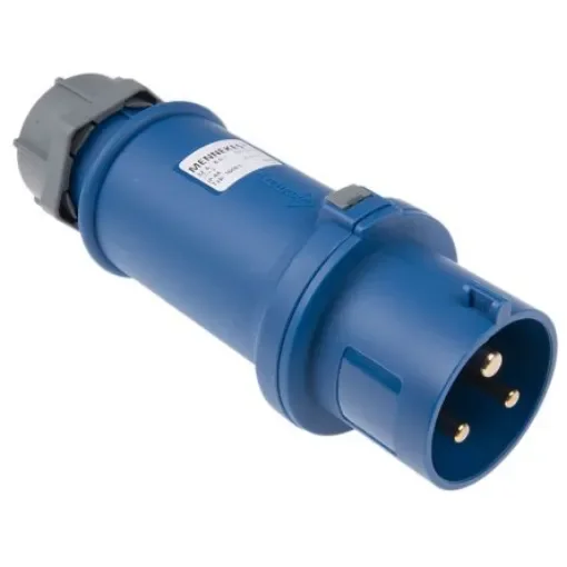 MENNEKES, ProTOP IP44 Blue Cable Mount 3P Industrial Power Plug, Rated At 32A, 230 V - 160 product image