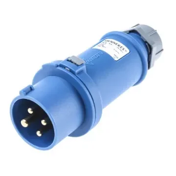 MENNEKES, StarTOP IP44 Blue Cable Mount 4P Industrial Power Plug, Rated At 16A, 230 V - 951 product image
