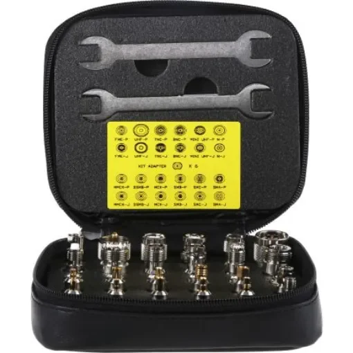 RS PRO RF Connector Kit RF Coaxial Inter Series Adapter Kit 2 x Spanners & is Supplied in a Zip-Up Soft Case, 30 RF - 5308882 product image