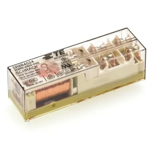 TE Connectivity PCB Mount Force Guided Relay, 24V dc Coil Voltage, 4 Pole, 4PNO, DPST - V23050-A1024-A542 1393260-7 product image