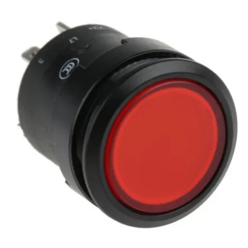 EAO 84 Series Illuminated Push Button Switch, Momentary, Panel Mount, 22.5mm Cutout, SPST, 24V dc, IP67 - K84-603.4205 product image