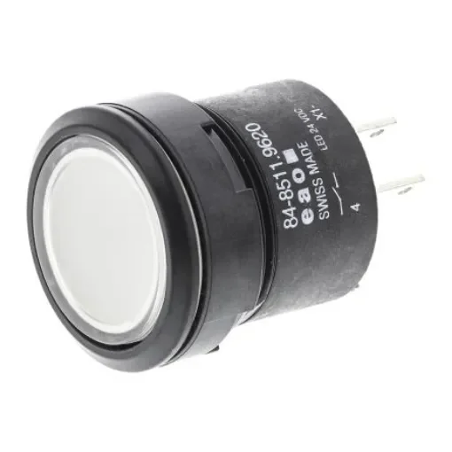 EAO Illuminated Push Button Switch, Momentary, Panel Mount, 22.5mm Cutout, SPST, 24V dc, IP67 - K84-603.4015 product image