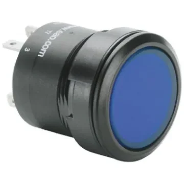 EAO 84 Series Illuminated Push Button Switch, Momentary, Panel Mount, 22.5mm Cutout, SPST, 24V dc, IP67 - K84-603.3713 product image
