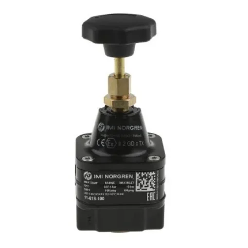 Norgren G 1/4 Pneumatic Regulator - 0.07bar to 4bar, 1/4in, 10bar max. input - 11-818-100 product image