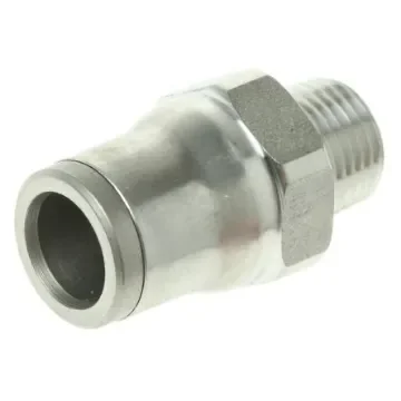 Legris LF3800 Series Straight Threaded Adaptor, NPT 1/8 Male to Push In 8 mm, Threaded-to-Tube Connection Style - 3805 08 11 product image