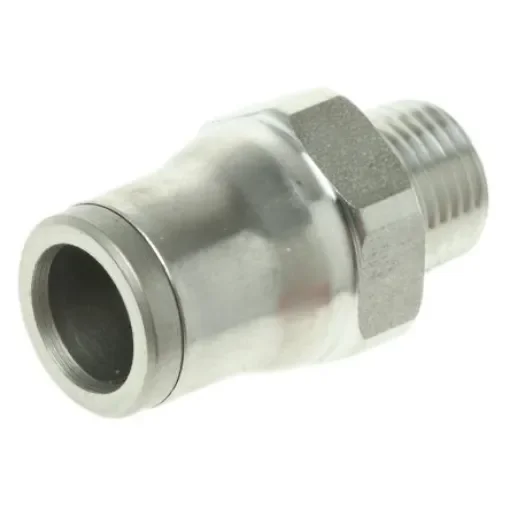 Legris LF3800 Series Straight Threaded Adaptor, NPT 1/8 Male to Push In 8 mm, Threaded-to-Tube Connection Style - 3805 08 11 product image