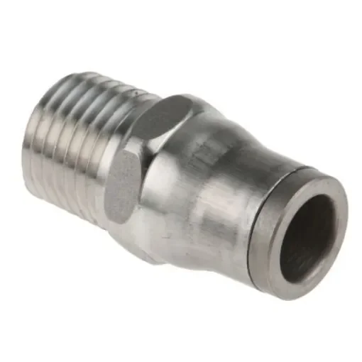 Legris LF3800 Series Straight Threaded Adaptor, NPT 1/4 Male to Push In 8 mm, Threaded-to-Tube Connection Style - 3805 08 14 product image