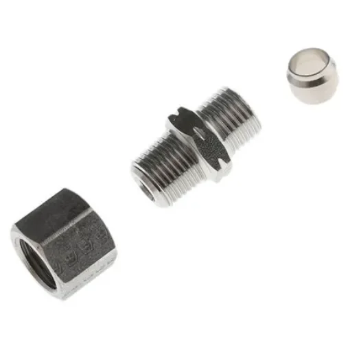 Legris LF3000 Series Straight Threaded Adaptor, NPT 1/8 Male to Push In 6 mm, Threaded-to-Tube Connection Style - 1805 06 11 product image