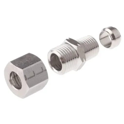 Legris LF3000 Series Straight Threaded Adaptor, NPT 1/4 Male to Push In 10 mm, Threaded-to-Tube Connection Style - 1805 10 14 product image