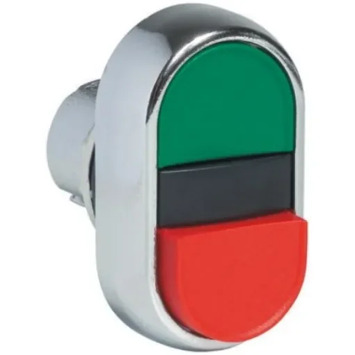 Allen Bradley 800F Series Green/Red/Green Momentary Push Button Head, 22mm Cutout, IP65 - 800FM-U3F3F34 product image