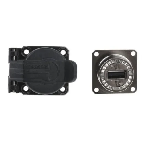 Amphenol Socapex Straight, Panel Mount, Socket- Single Port Type A 2.0 IP54 USB Connector - USBF 21 N SCC product image
