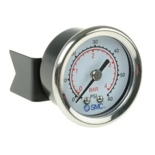 SMC Analogue Pressure Gauge 4bar Back Entry 43mm Outside Diameter - 4K8-4P product image