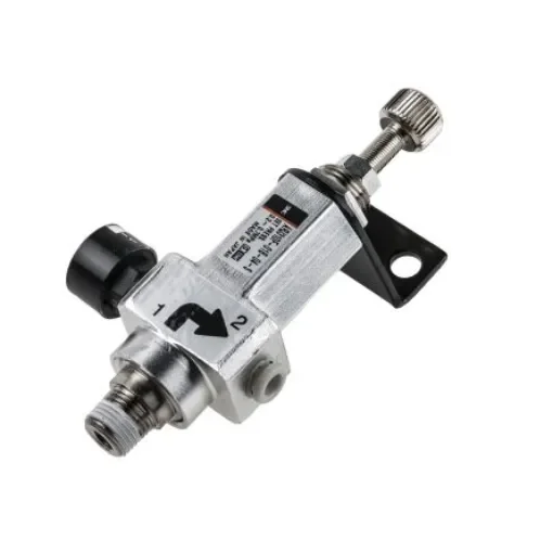 SMC M5 x 0.8, R 1/8 Pneumatic Regulator - 0.2MPa to 0.7MPa, 1/8 in, M5 x 0.8, 0.8MPa max. input - ARJ310F-01BG-04-S product image