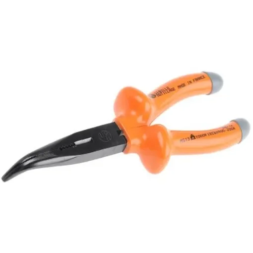 Penta MS13 Long Nose Pliers, 185 mm Overall, Bent Tip, VDE/1000V, 48mm Jaw - MS13RS- 185 product image