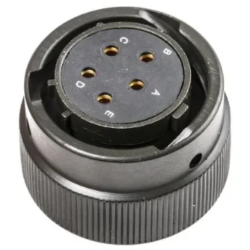 Amphenol Limited, 62GB 5 Way Cable Mount MIL Spec Circular Connector PlugOlive, Socket Contacts,Shell Size 14, Bayonet - 62GB-56T14-05SN product image