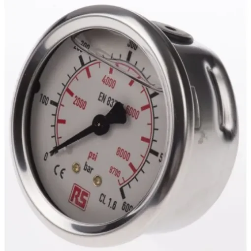 WIKA G 1/4 Analogue Pressure Gauge 600bar Back Entry 63mm Outside Diameter - 9314204 product image